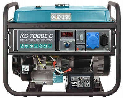 Generator set Gasoline and gas generator "Könner & Söhnen" KS 7000EG