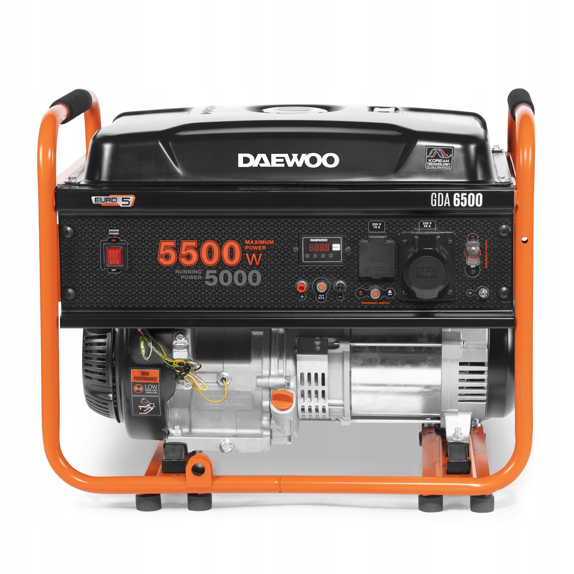 Generator set Generator DAEWOO GDA 6500 5.5kW 13KM 230V AVR Manufacturer code GDA 6500