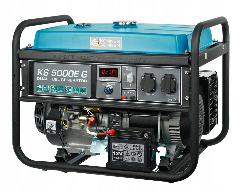 Generator set Könner & Söhnen KS 5000E G petrol-gas 4,5kW gas Packaging status original
