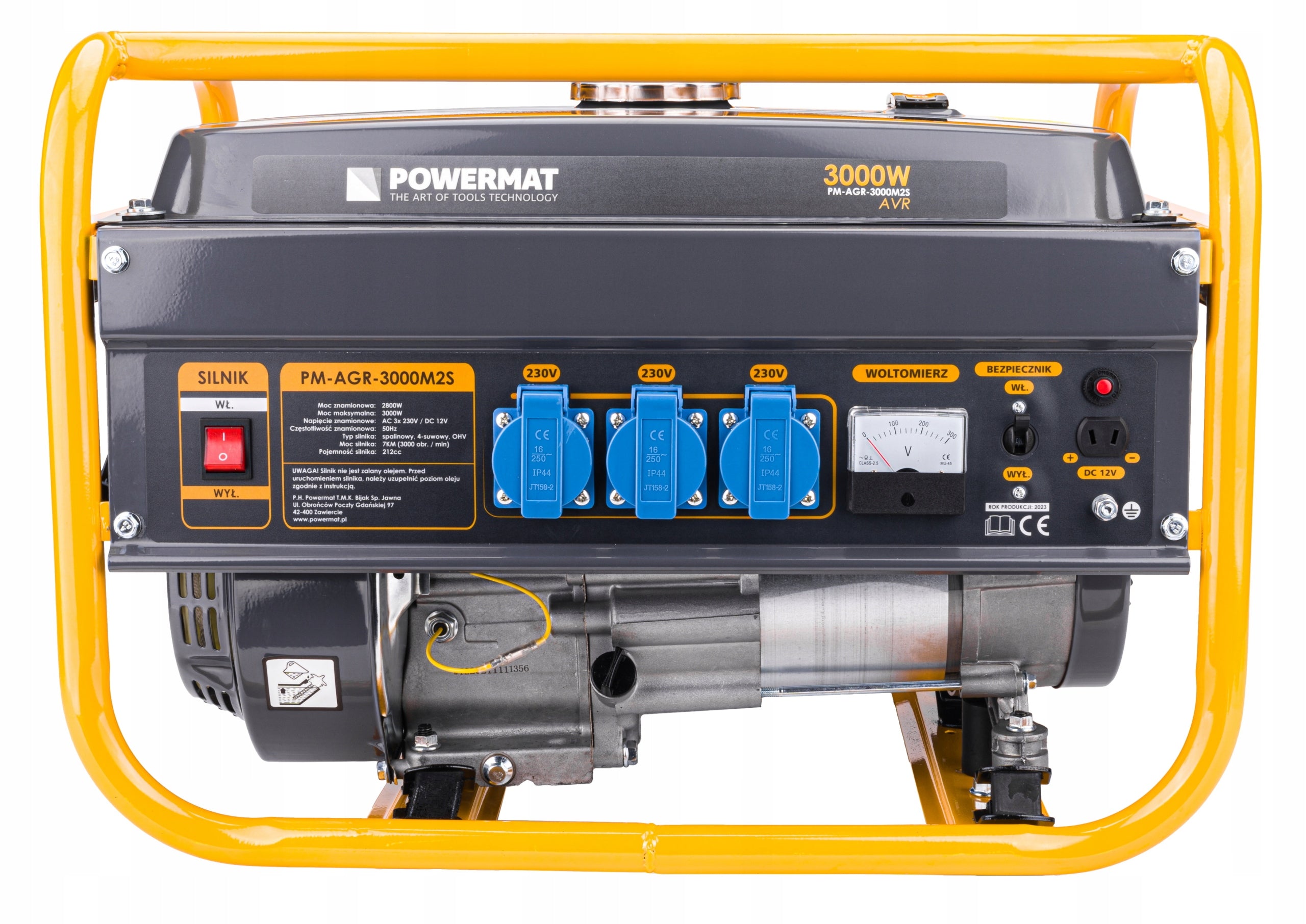 Generator set portable single-phase Powermat 3000 W petrol Model PM-AGR-3000M2S