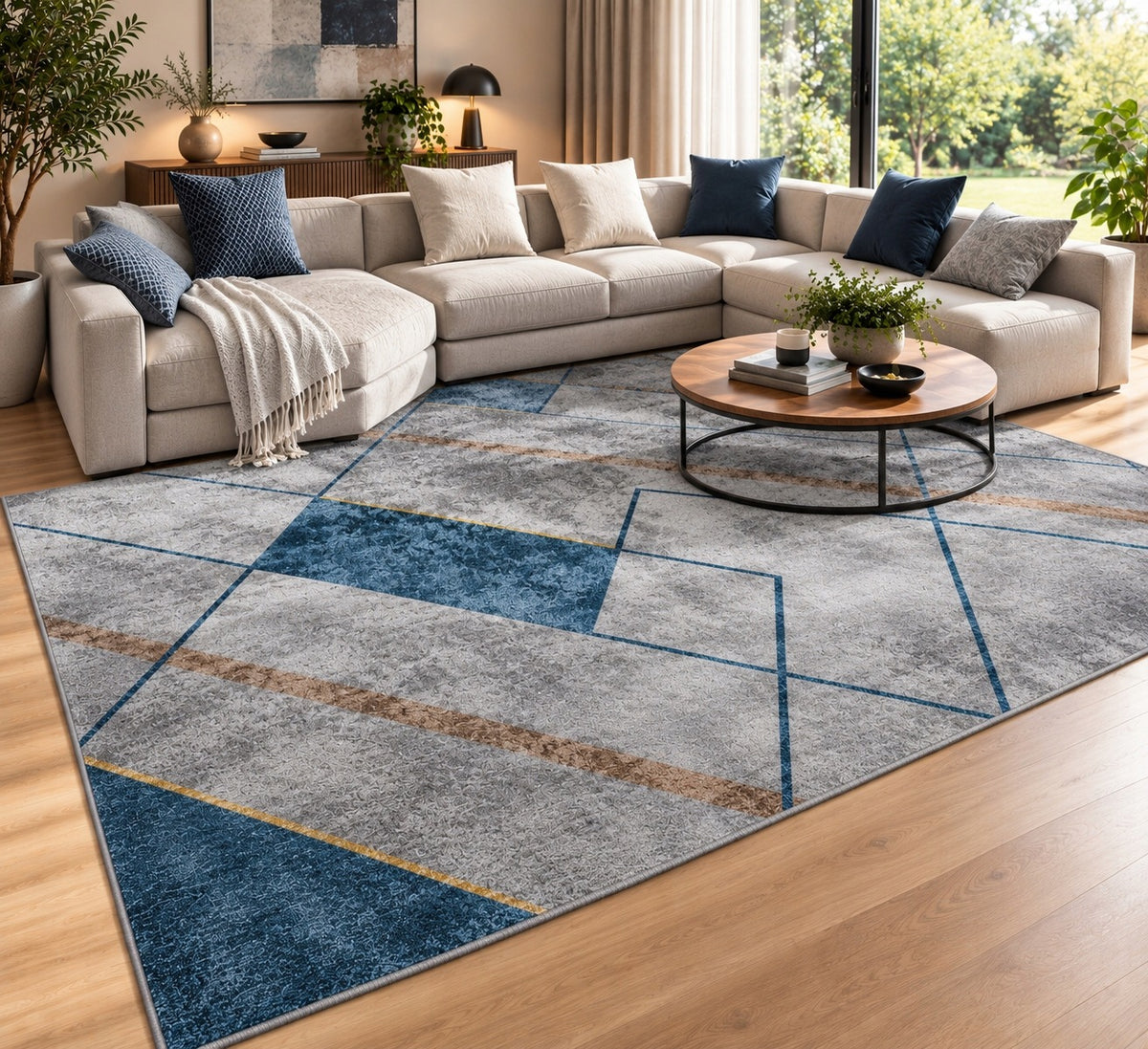 Geometric Carpet for Living Room Modern Designs Elegant Loft 160x220 Length 160 cm