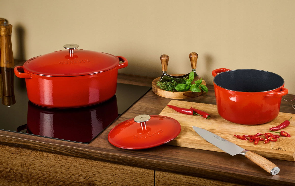Gerlach Cast iron pan 5,5 l NATUR IRON red gradient Manufacturer code 5901035509917