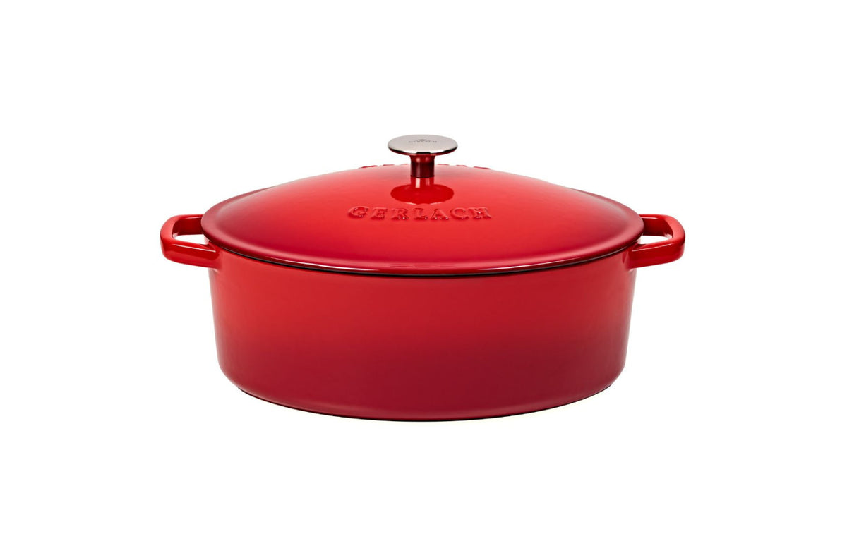 Gerlach Cast iron pan 5,5 l NATUR IRON red gradient