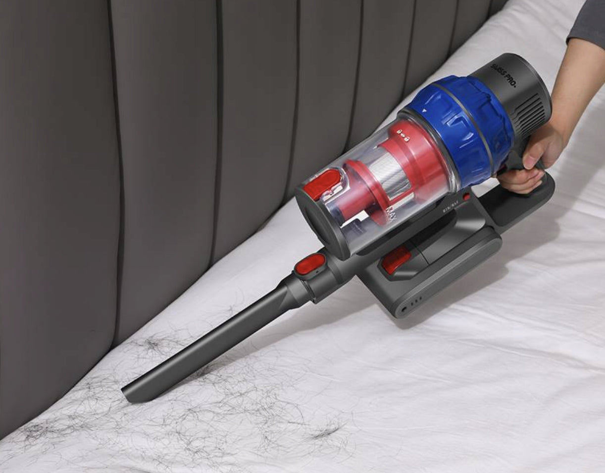 German Upright Vacuum Cleaner Wireless Swiss Pro+ 18 KPA, with LED 250W Dominant color blue