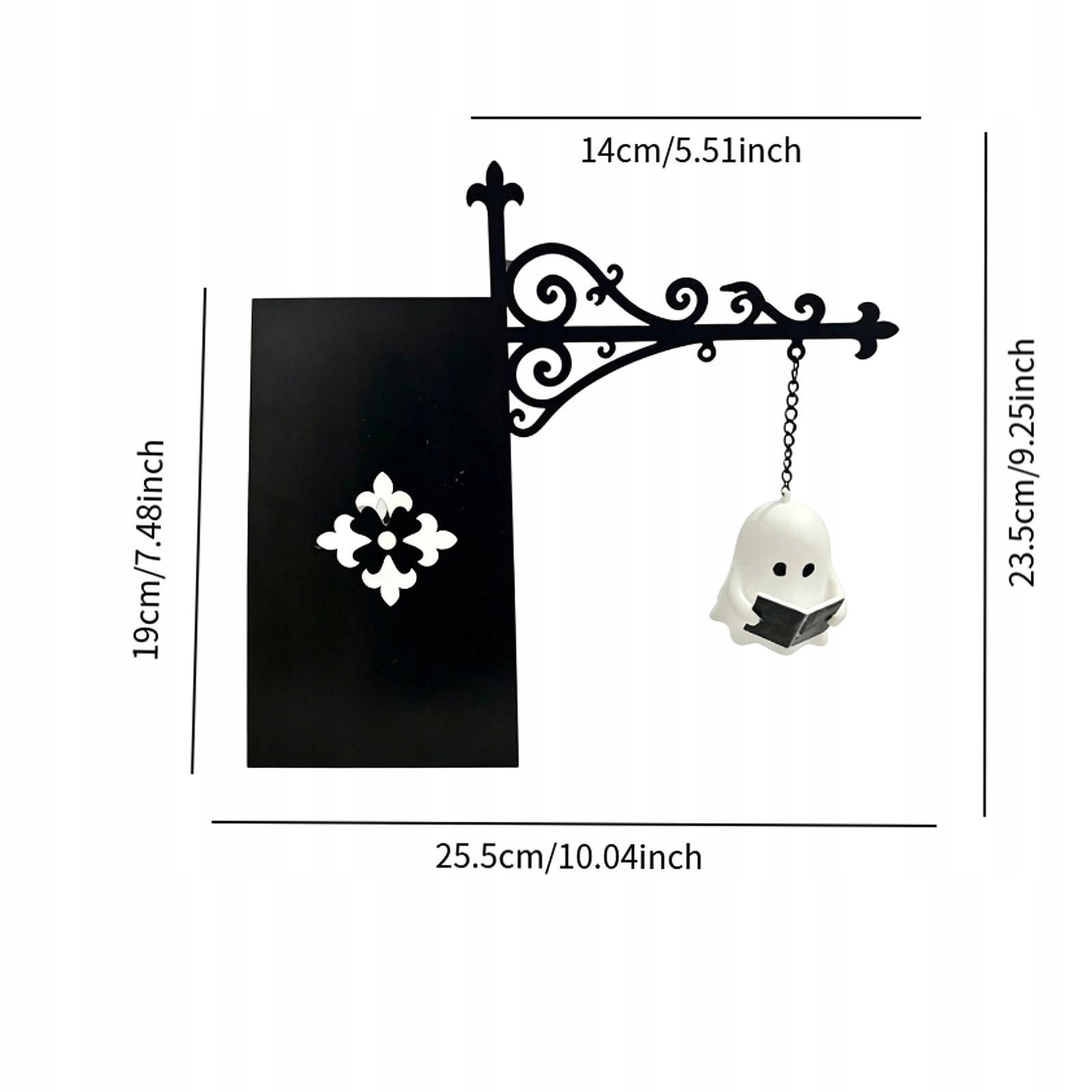 Ghost Bookshelf Lantern Reading Book Nightlight Decorative Ghost Book Nook Brand no brand