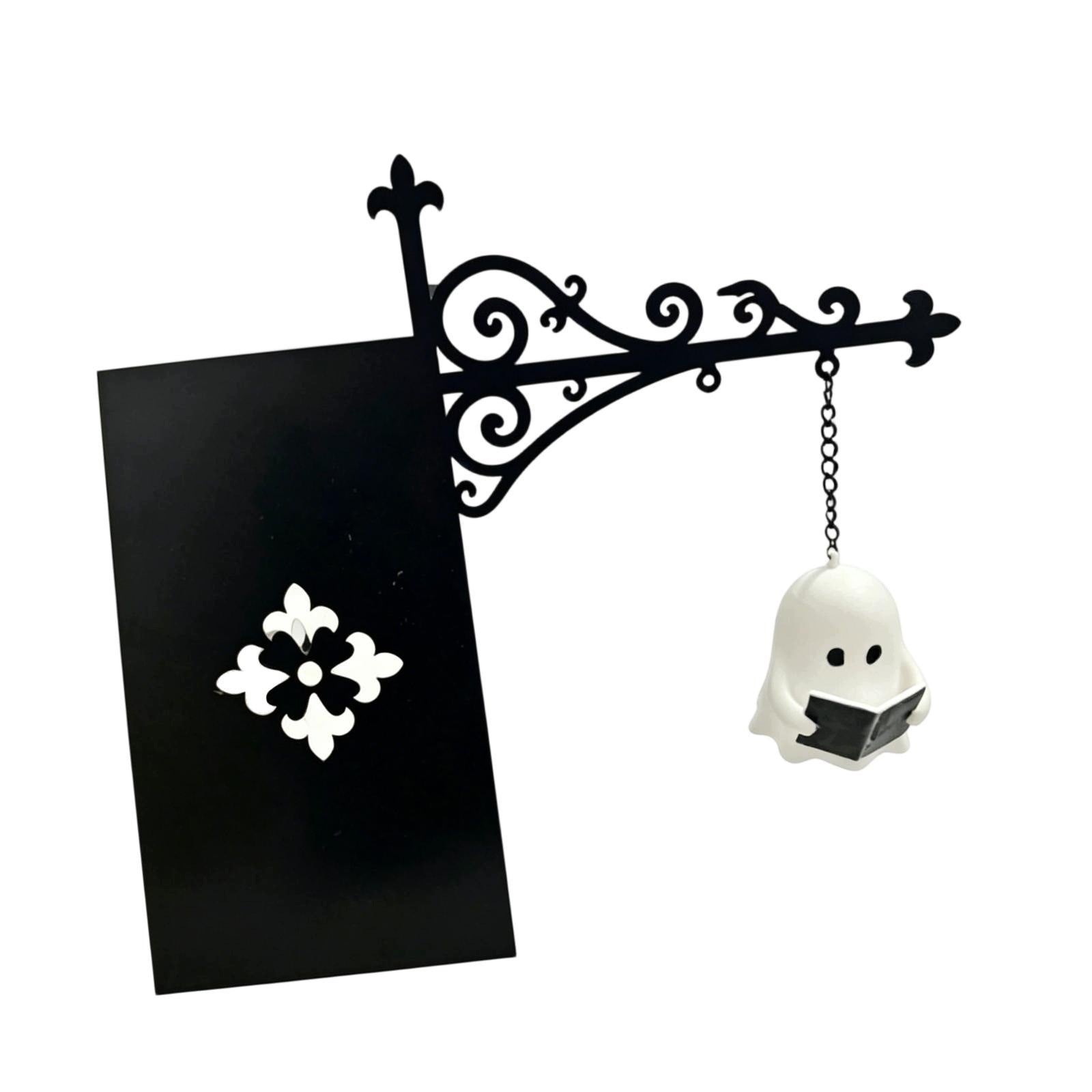 Ghost Bookshelf Lantern Reading Book Nightlight Decorative Ghost Book Nook