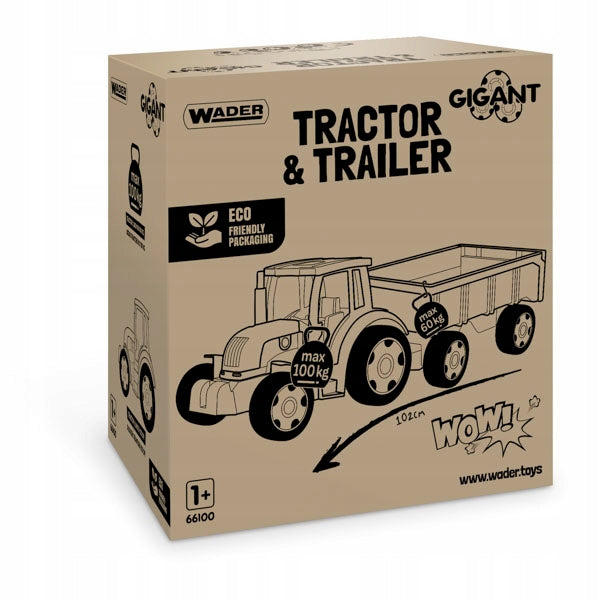 Giant tractor with trailer Wader 66100 Kid's age 12＋ months