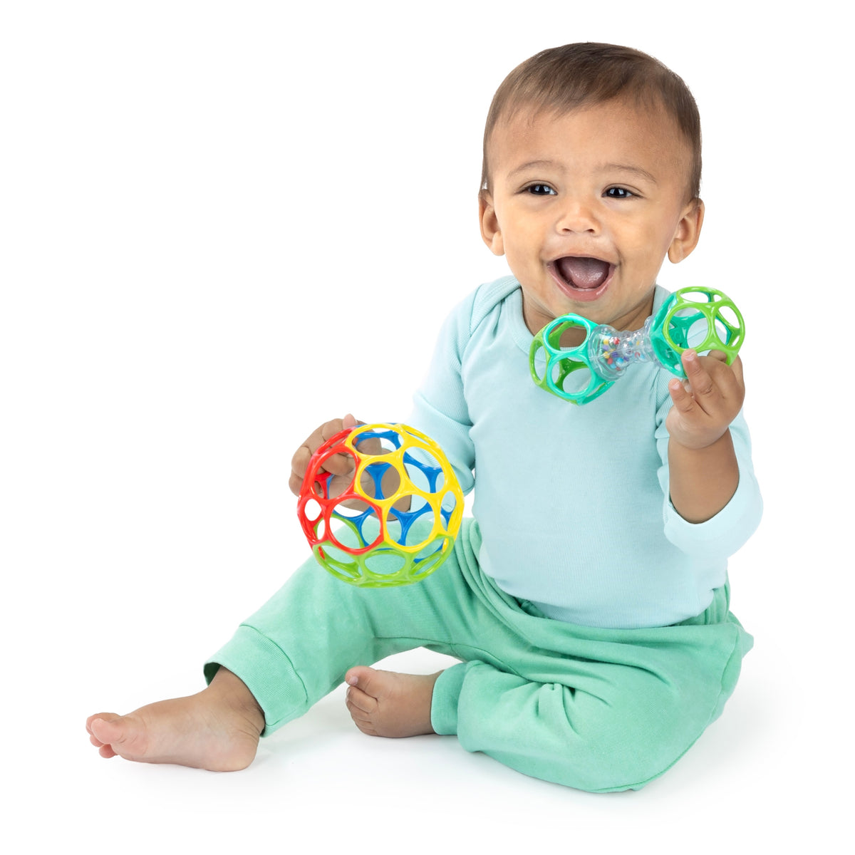 Gift Set: Rattle Teether Set of 2 Oball Bright Starts Brand Oball