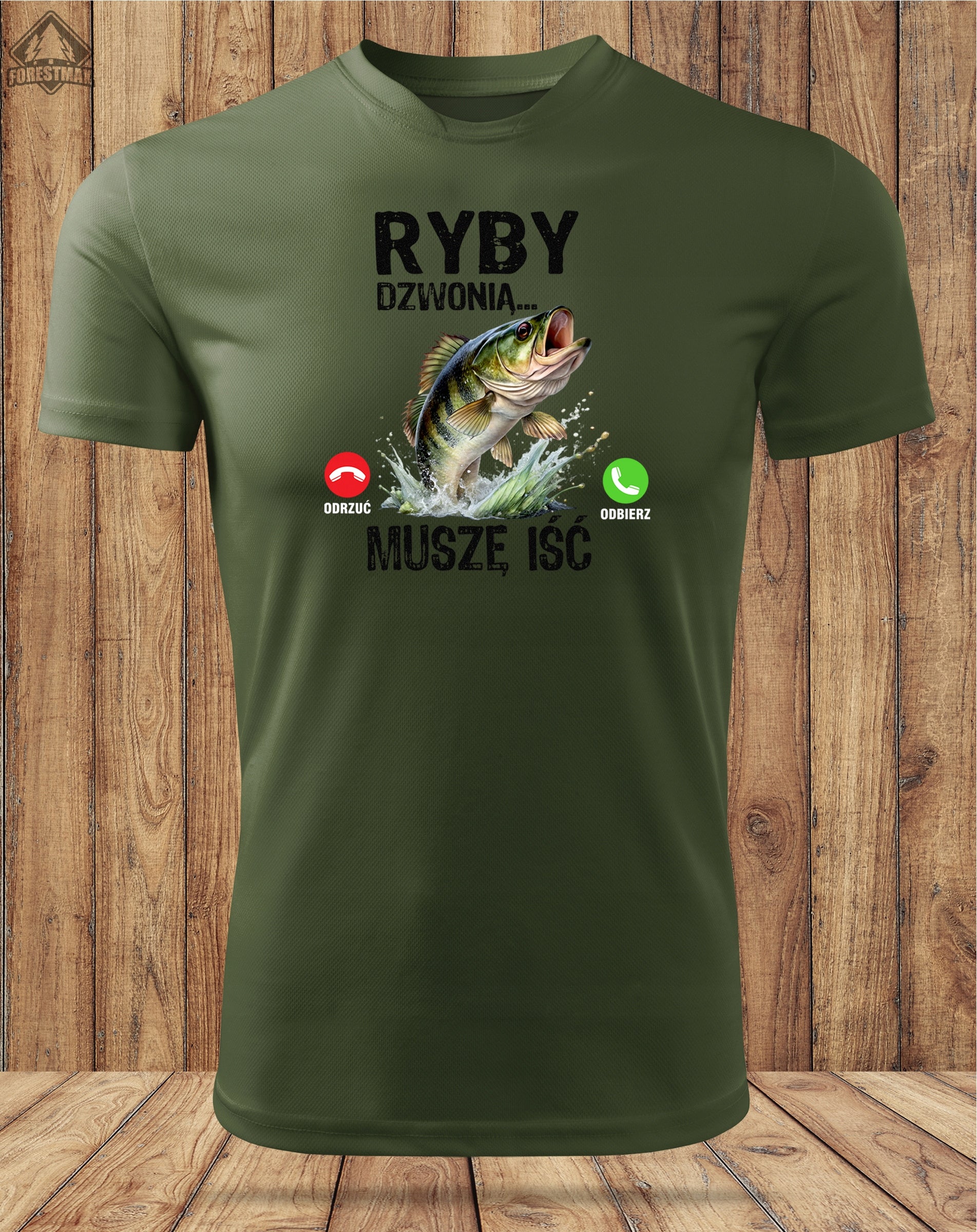 Gift for Fisherman T-shirt print FISH RING - I HAVE TO GO r. M Size M