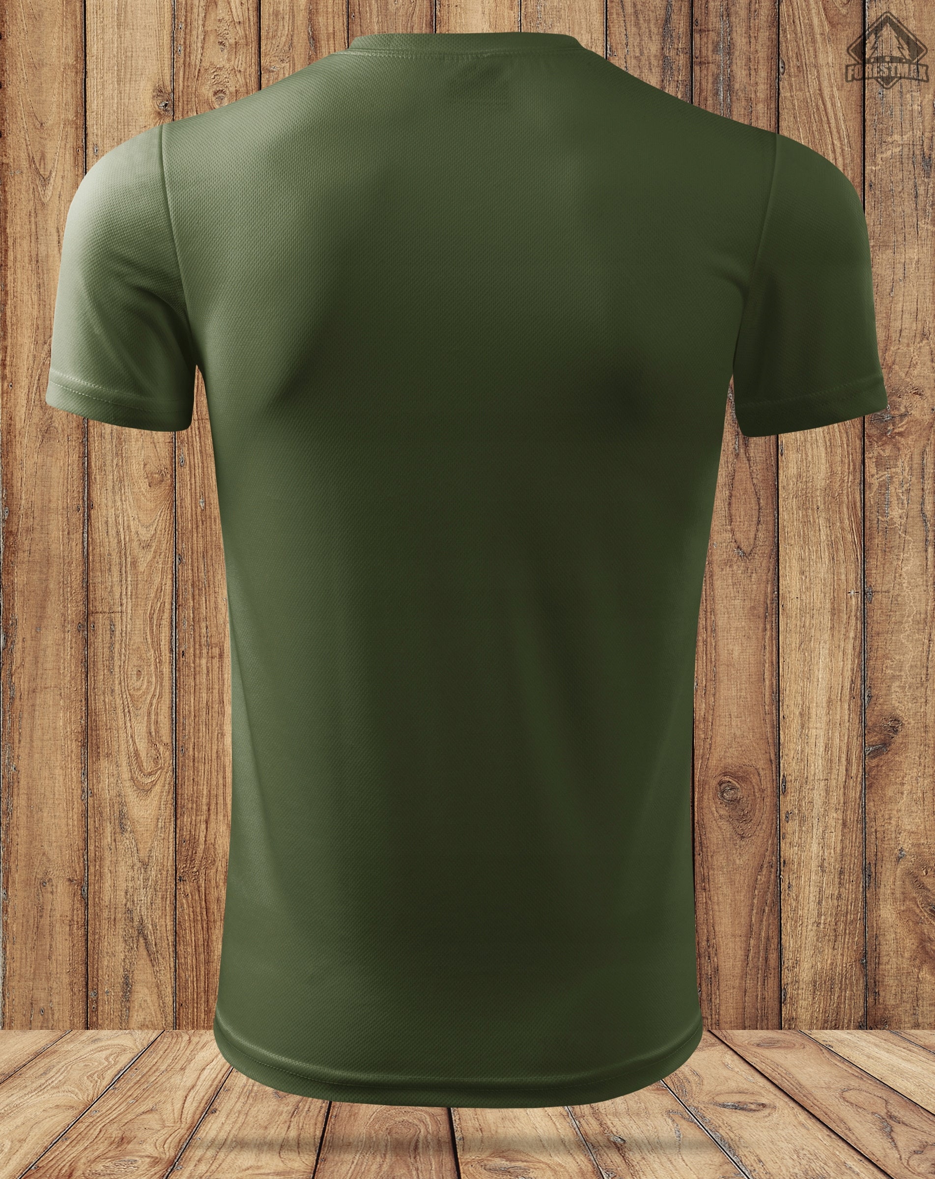 Gift for Fisherman thermoactive khaki men's T-shirt with YOUR OWN NAME Brand ForestMax