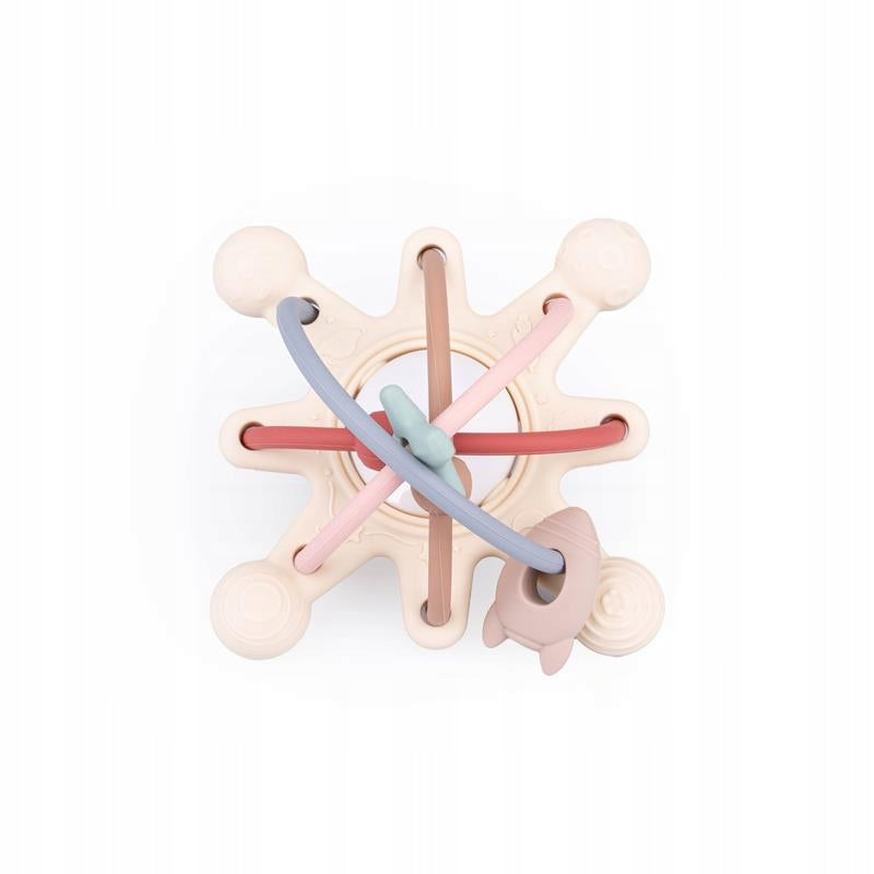GiliGums Rattle teether KOSMOS Silicone elastic cords browns 3m+ Manufacturer code 45537