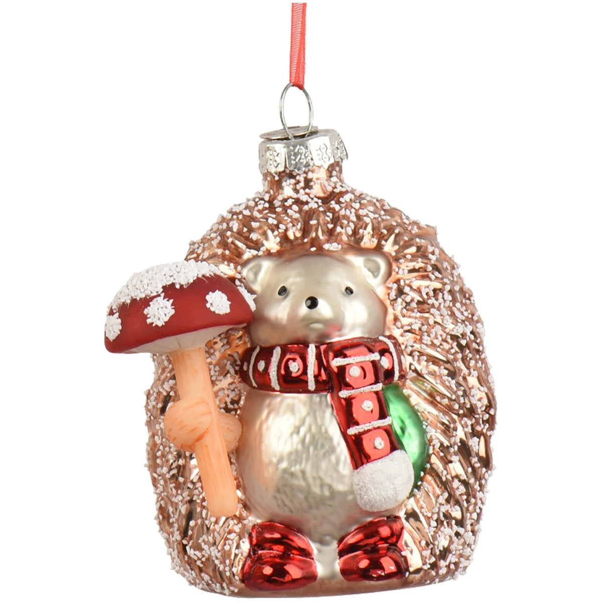 Glass Christmas tree pendant hedgehog 11,3 cm shape bauble for Christmas tree ornament