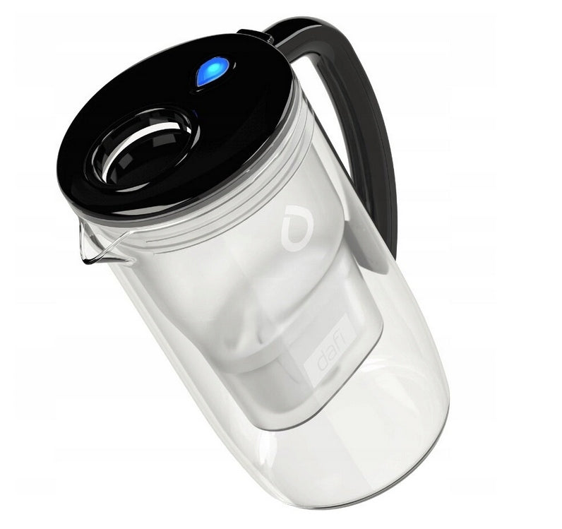 Glass Filter Jug Dafi PRISMA LED 2,5L Black with 1 x Unimax Cartridge Manufacturer code D.FO.DAFI.SZKL.PRISMA.UM.LED.CZAR.P