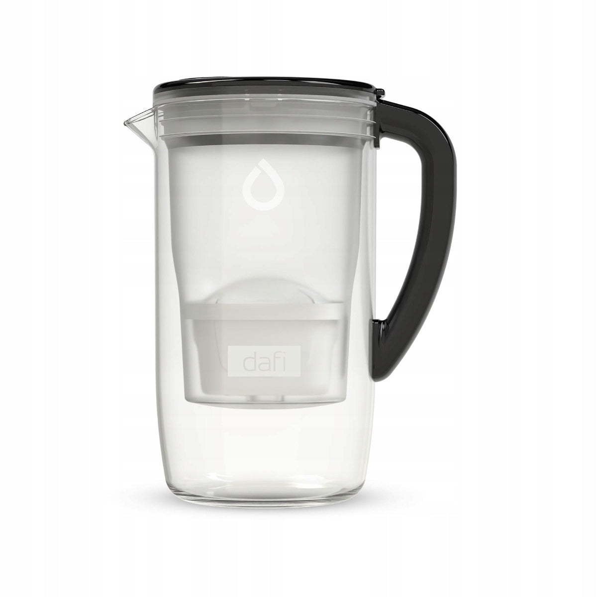 Glass Filter Jug Dafi PRISMA LED 2,5L Black with 1 x Unimax Cartridge Model PRISMA