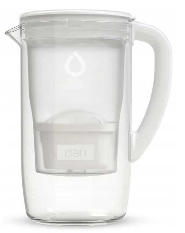 Glass Filter Jug Dafi PRISMA LED 2,5L White with 1 x Unimax Cartridge Brand Dafi