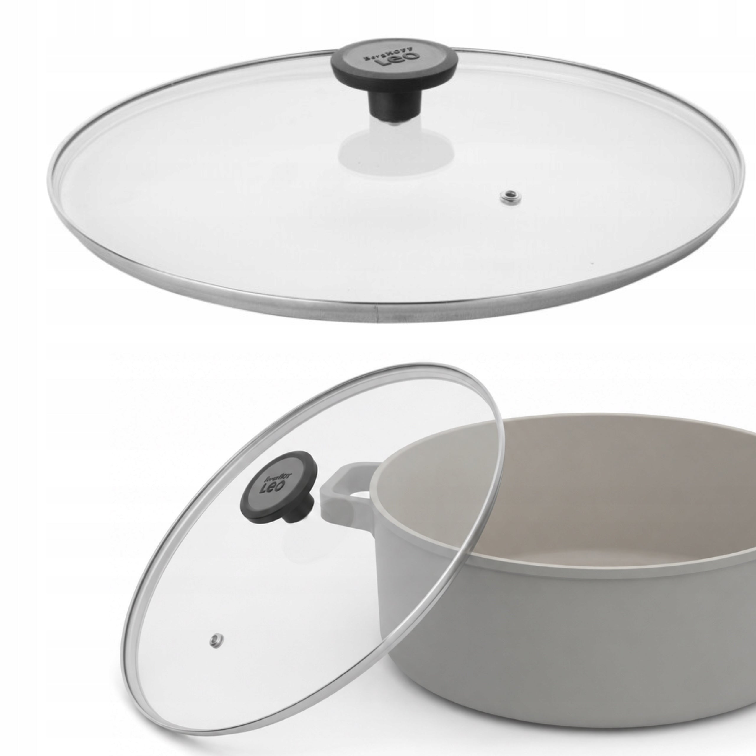 Glass Lid 28cm ROUND for Dishwasher Oven Glints BergHOFF