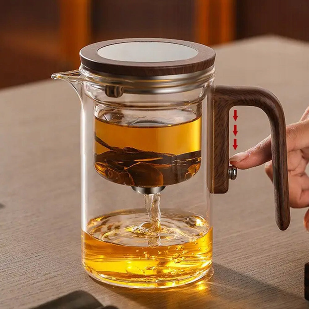 Glass Teapot 600Ml Perfect For Gift With Steel Strainer Brand Bedee