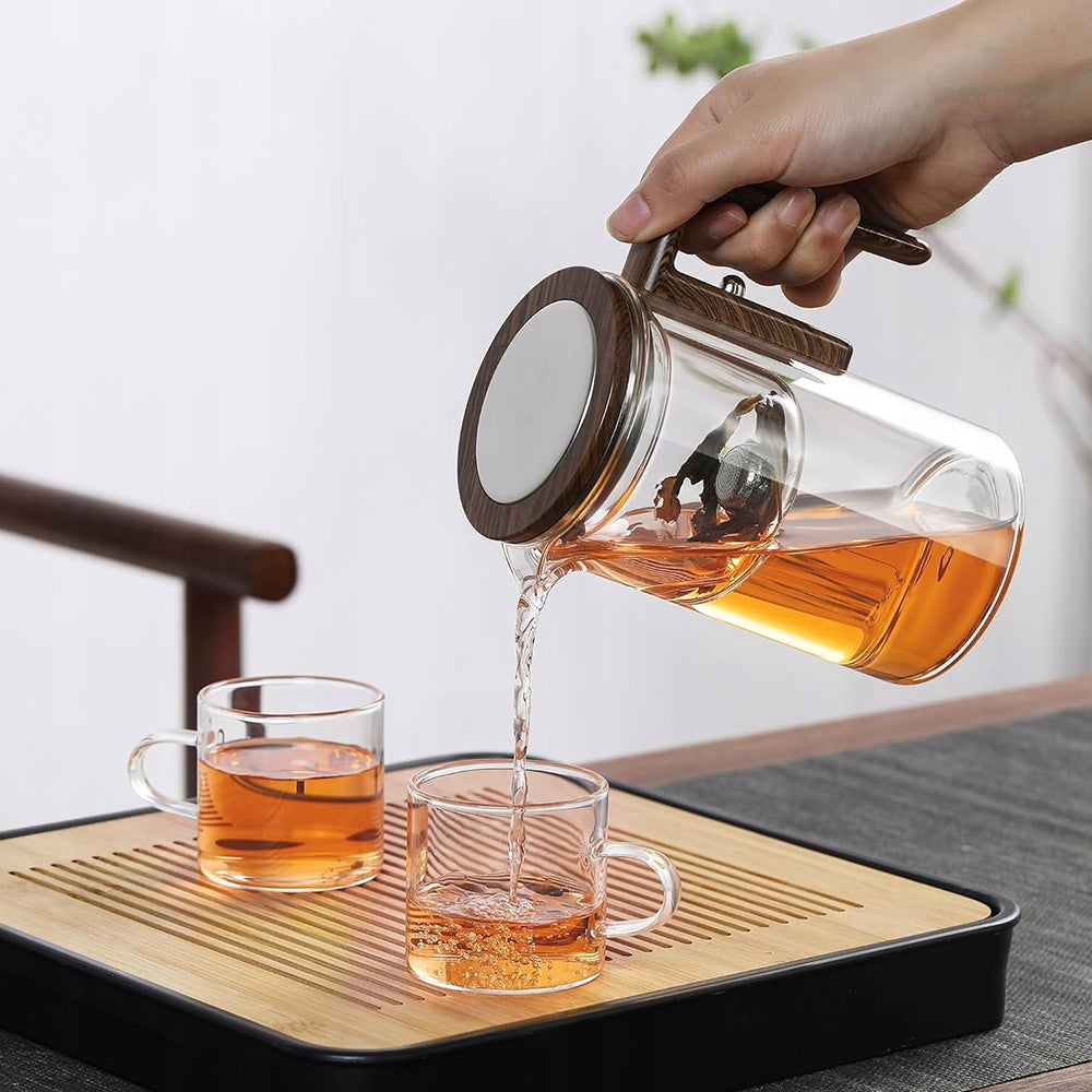 Glass Teapot 600Ml Perfect For Gift With Steel Strainer Packaging status original