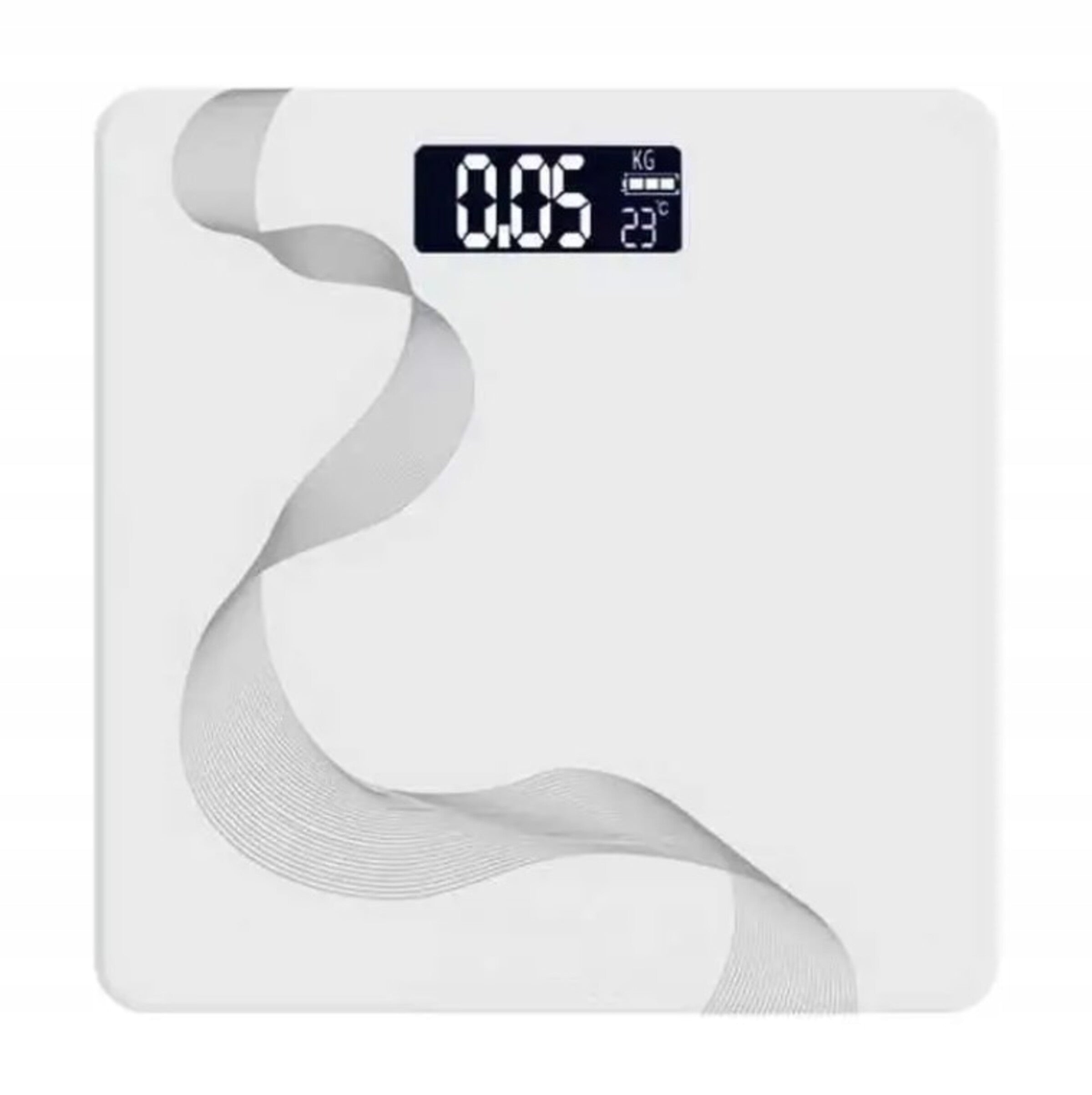 Glass bathroom scale Moon White 180 kg USB