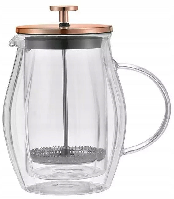 Glass coffee tea infuser 600ml jug ROSE GOLD KLAUSBERG 7722 EAN (GTIN) 5908287277229