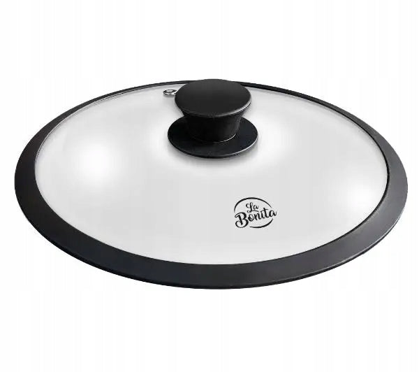 Glass cover La Bonita LB24PO02 Silicone handle and rim 24 cm