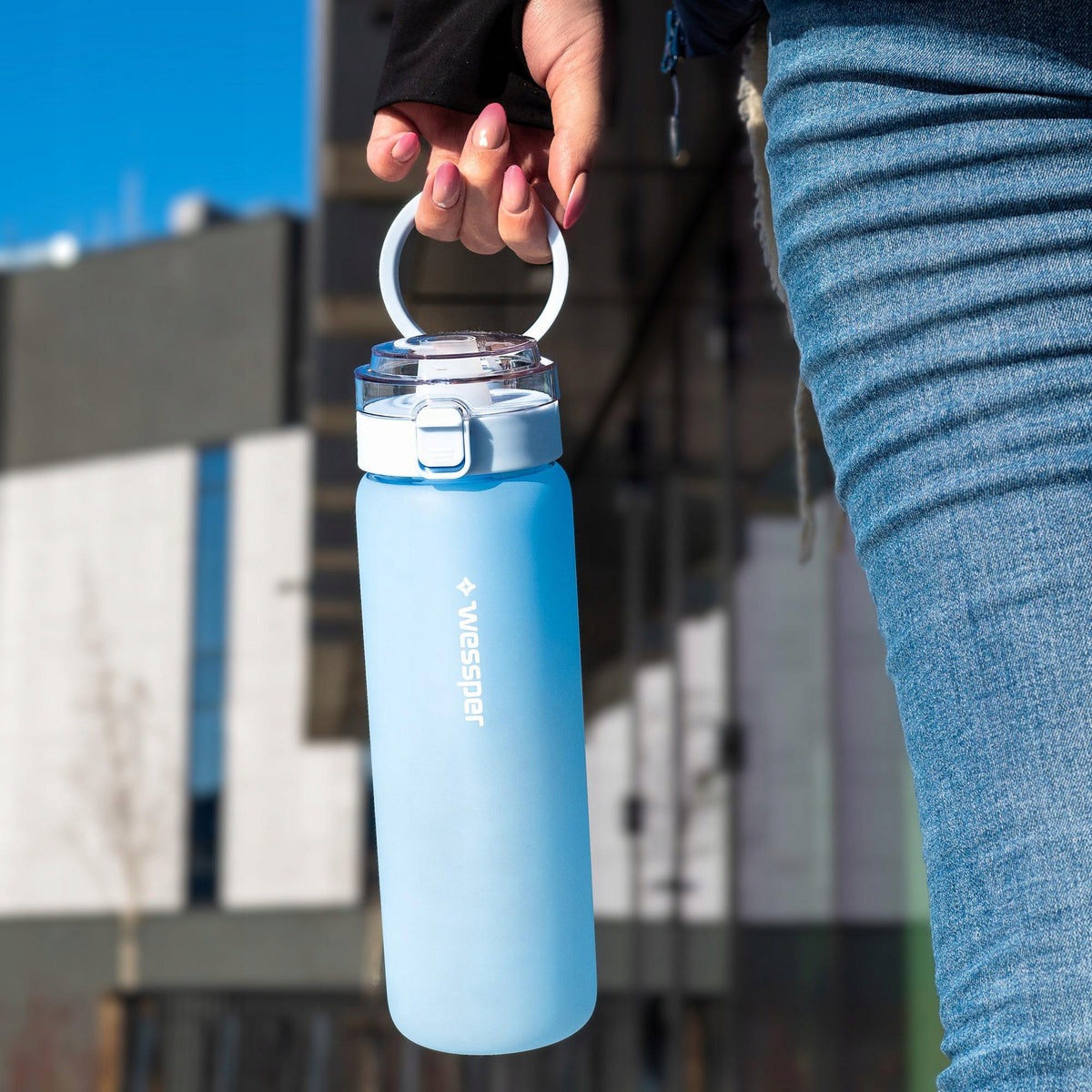 Glass filter bottle Wessper ActiveMax 0,68l blue + 1x CARTRIDGE Manufacturer code WES264-BU