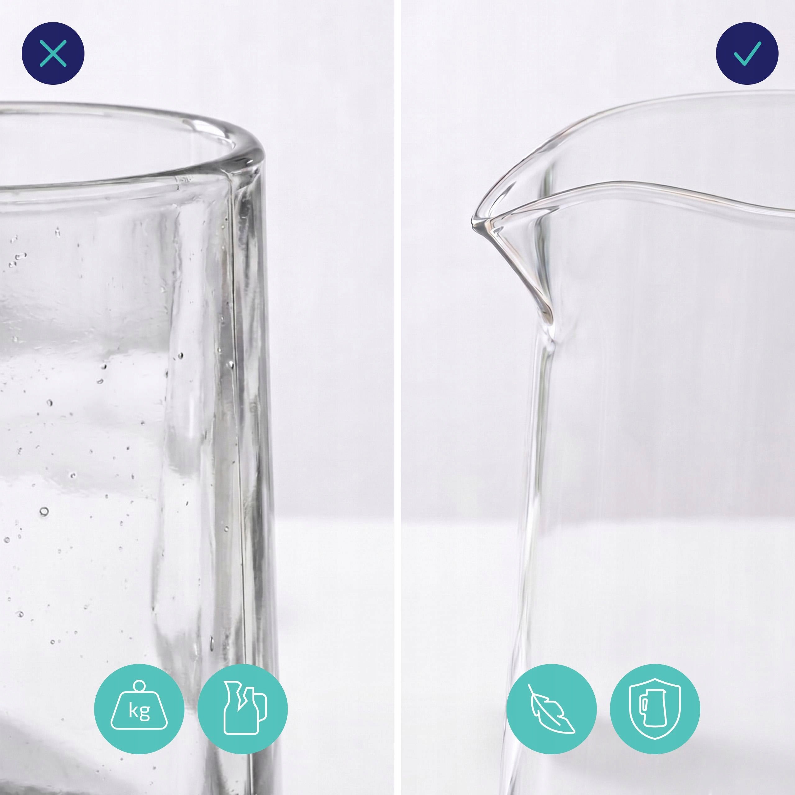Glass filter jug AquaFloow MaxiGlass 3l white + 4x Maxi filter Manufacturer code AF103-WH_3_AF01