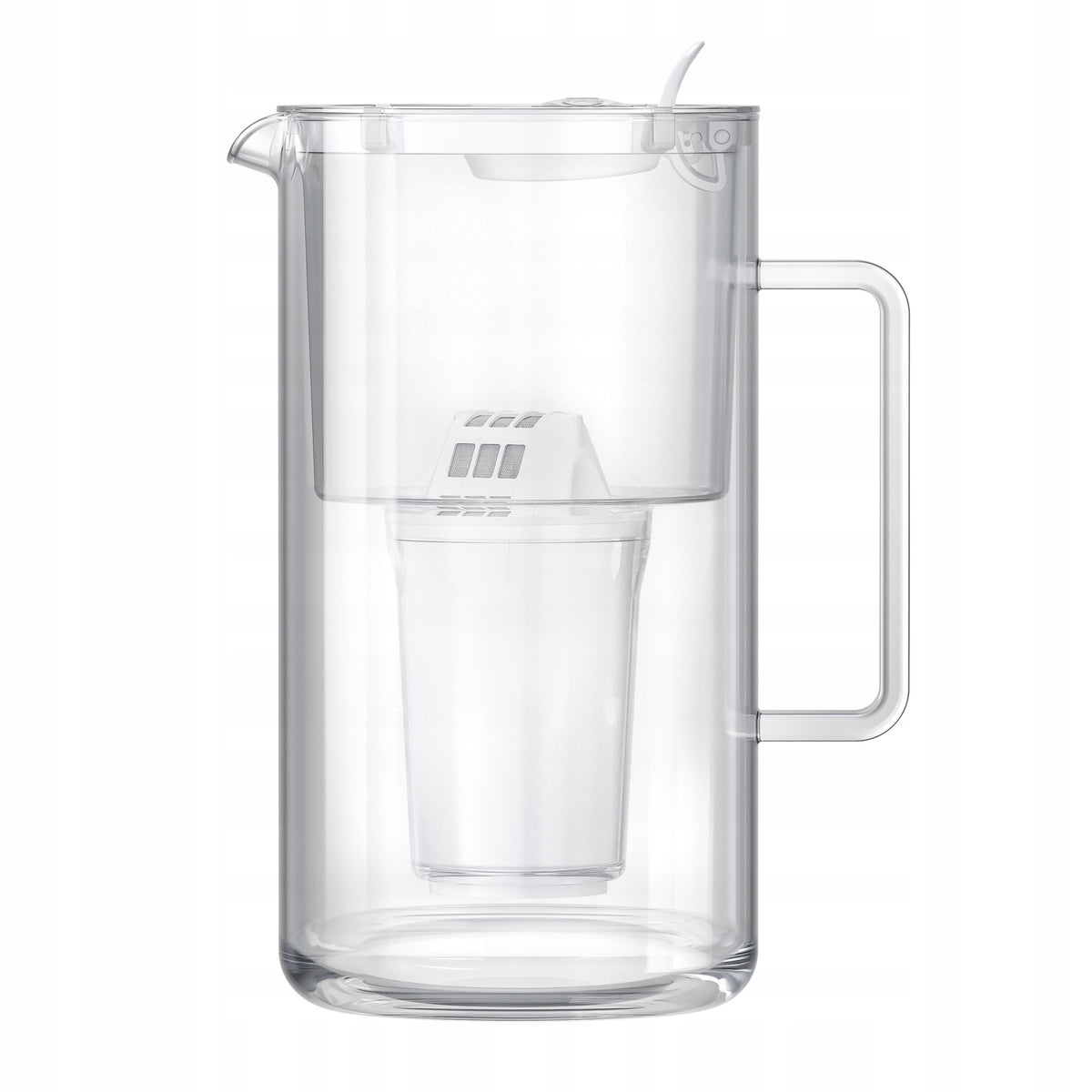 Glass filter jug Aquaphor Nord 2,5l with cartridge A5H (350l), white Product height 30 cm