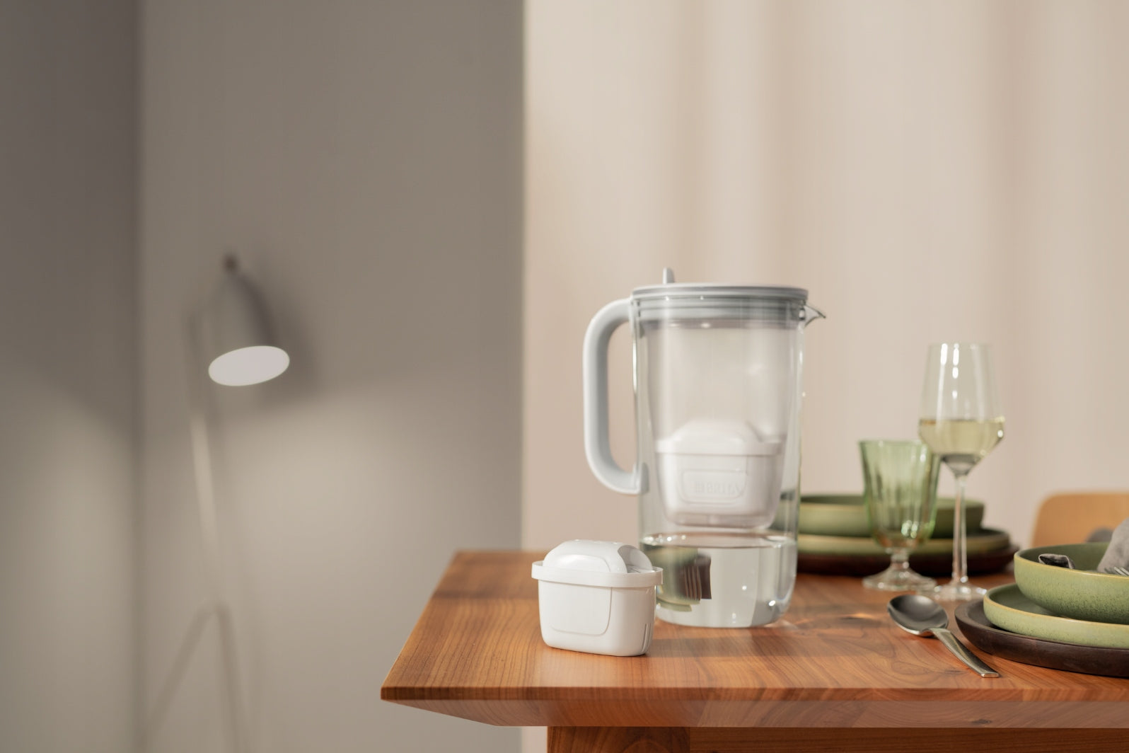 Glass filter jug BRITA Glass grey, MAXTRA PRO Pure water filter Packaging status original