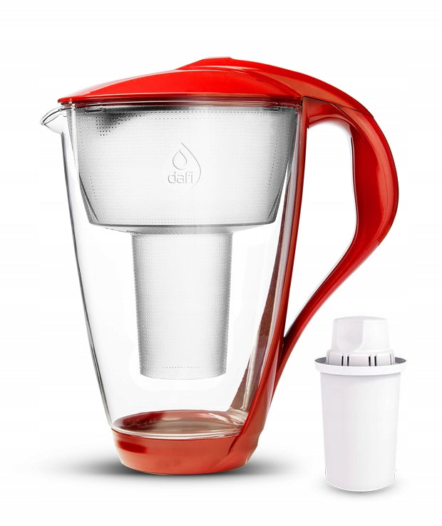Glass filter jug Dafi Crystal LED +1 Classic filter (red) Manufacturer code POZ00425