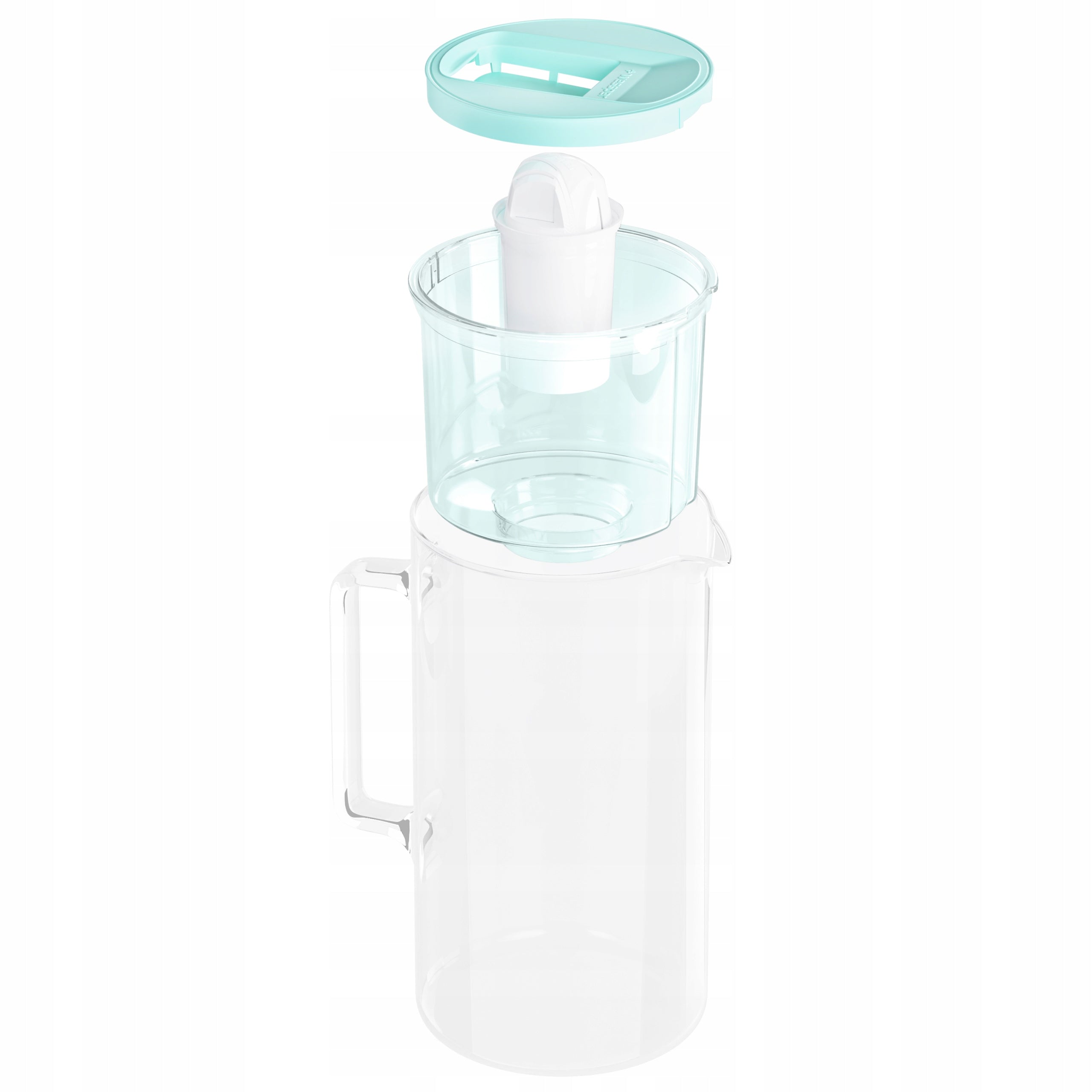 Glass filter jug Wessper WES202-MT 3l Mint 1x aquaclassic filter Dominant color green