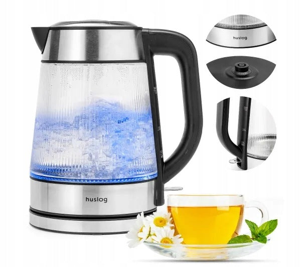 Glass kitchen kettle Huslog AK-6253 1,8l 2200W Packaging status original