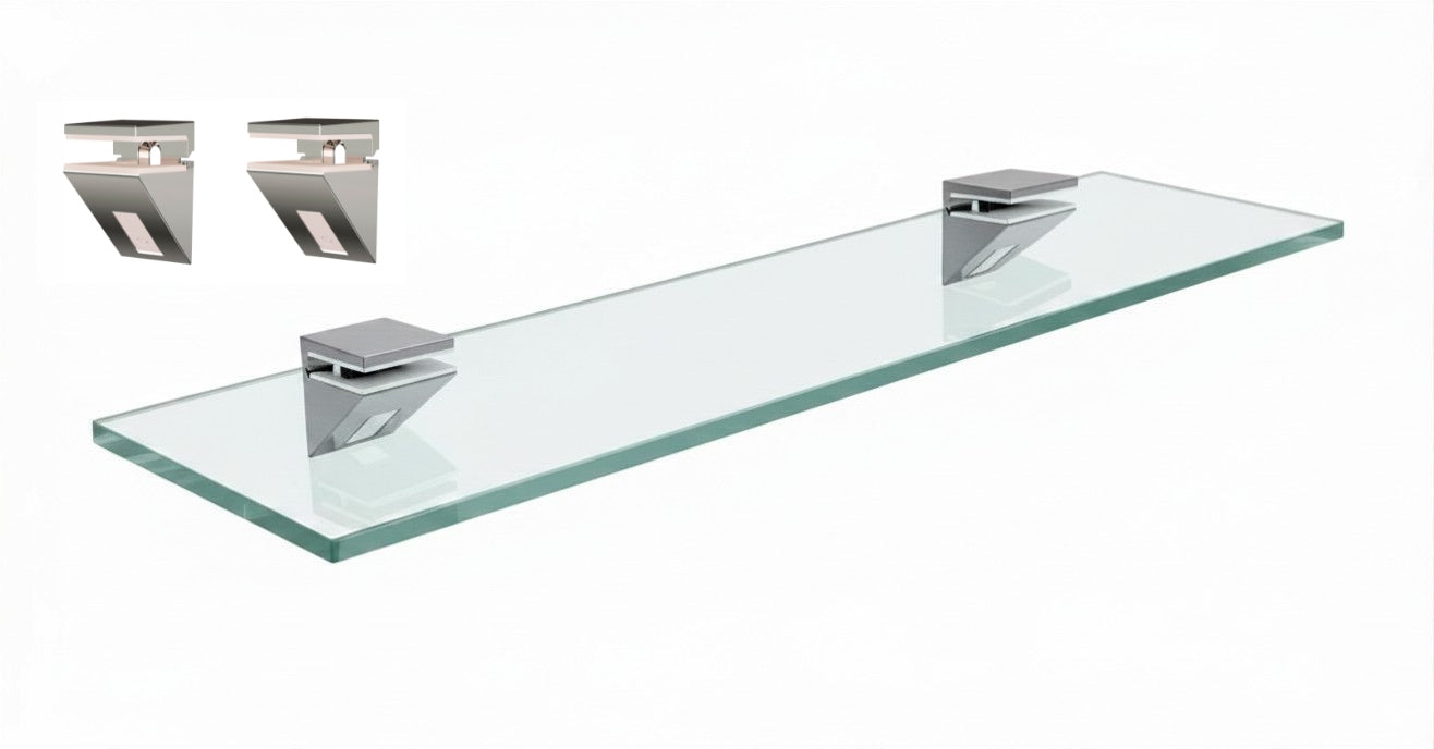 Glass shelf colorless optiwhite 8mm 60x14cm handles