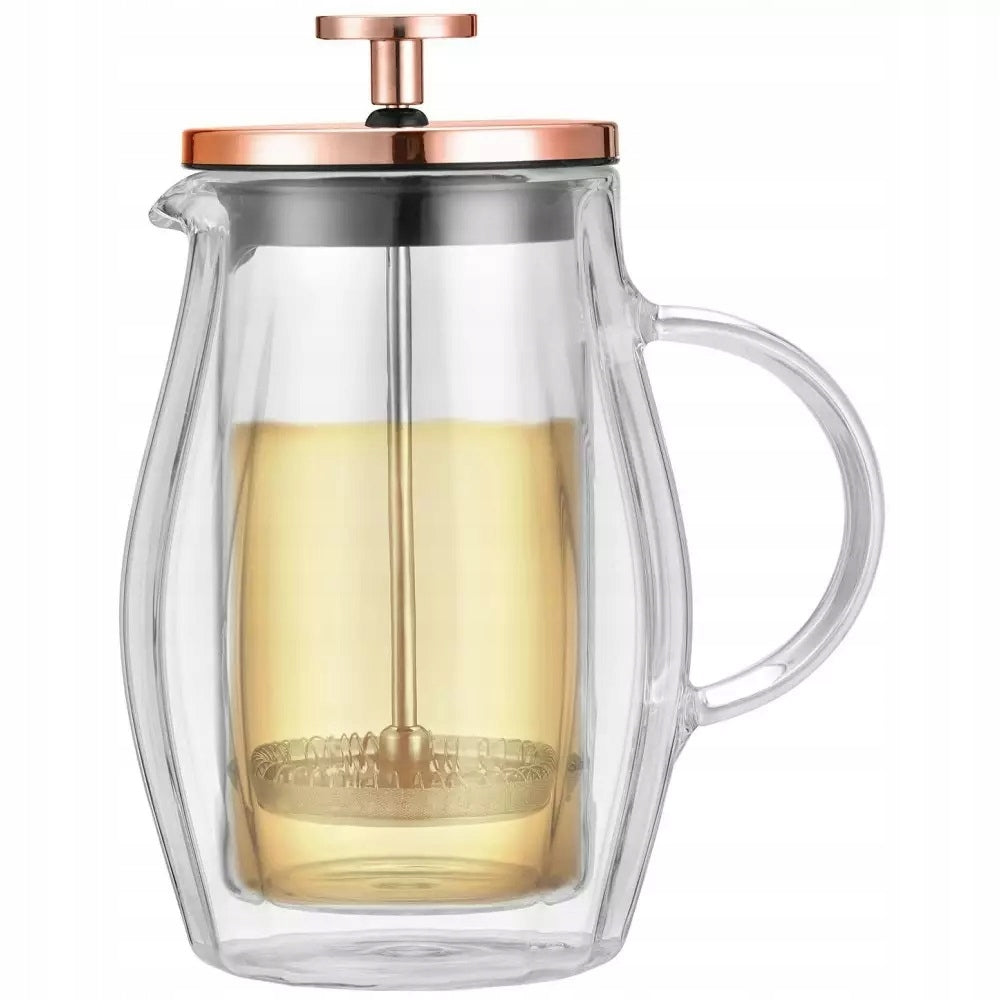 Glass tea maker 350ml jug ROSE GOLD KLAUSBERG 7721 Packaging status original
