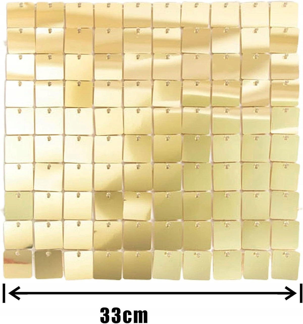 Glossy wall panels 24 pieces champagne gold sequins 33x33cm 2,6sqm Manufacturer code kate24x30x30champagne