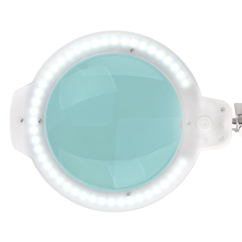 Glow Moonlight 5' White Led Magnifier Lamp for Countertop Batteries included no