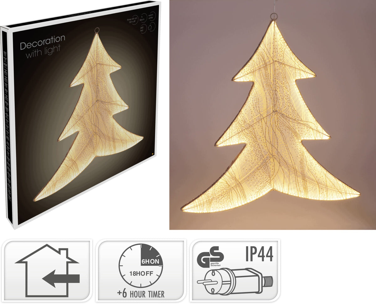 Glowing Christmas Tree Hanging 3D – 260 LED