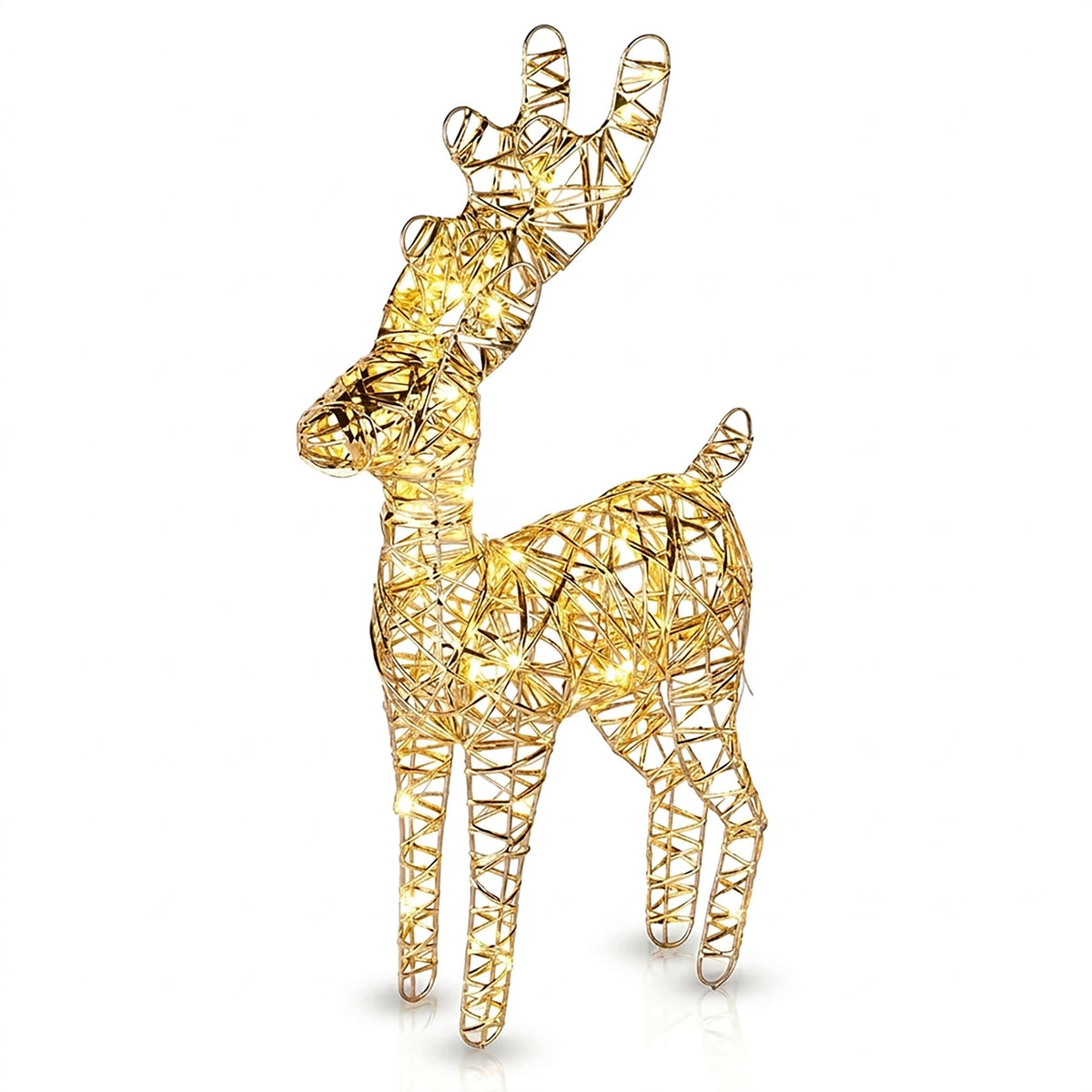 Glowing reindeer led Christmas 44 cm standing decoration for the holidays