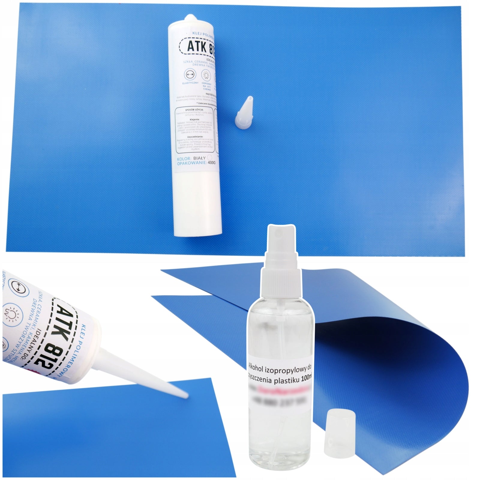 Glue For Swimming Pools Patch PVC Tarpaulin For Mattresses 27x50cm Degreaser 100ml