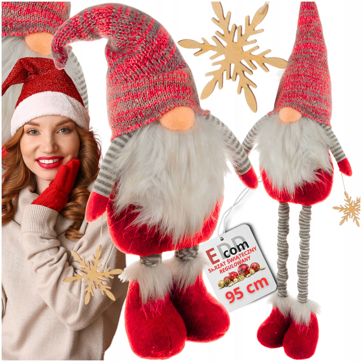 Gnome Christmas Gnome Telescopic Large Gnome High 95cm Adjustable XXL