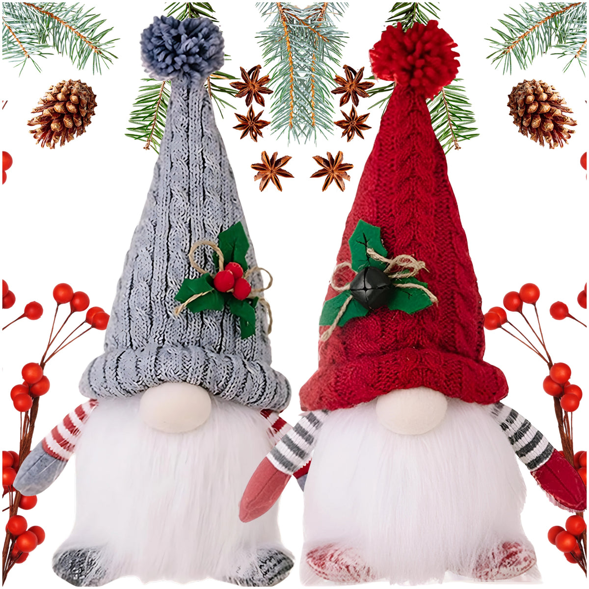 Gnome Glowing LED Under Christmas Tree Gnome Christmas Ornament Manufacturer code GNOM SKRZAT STOJĄCY KRASNALE POD NA BATERIE