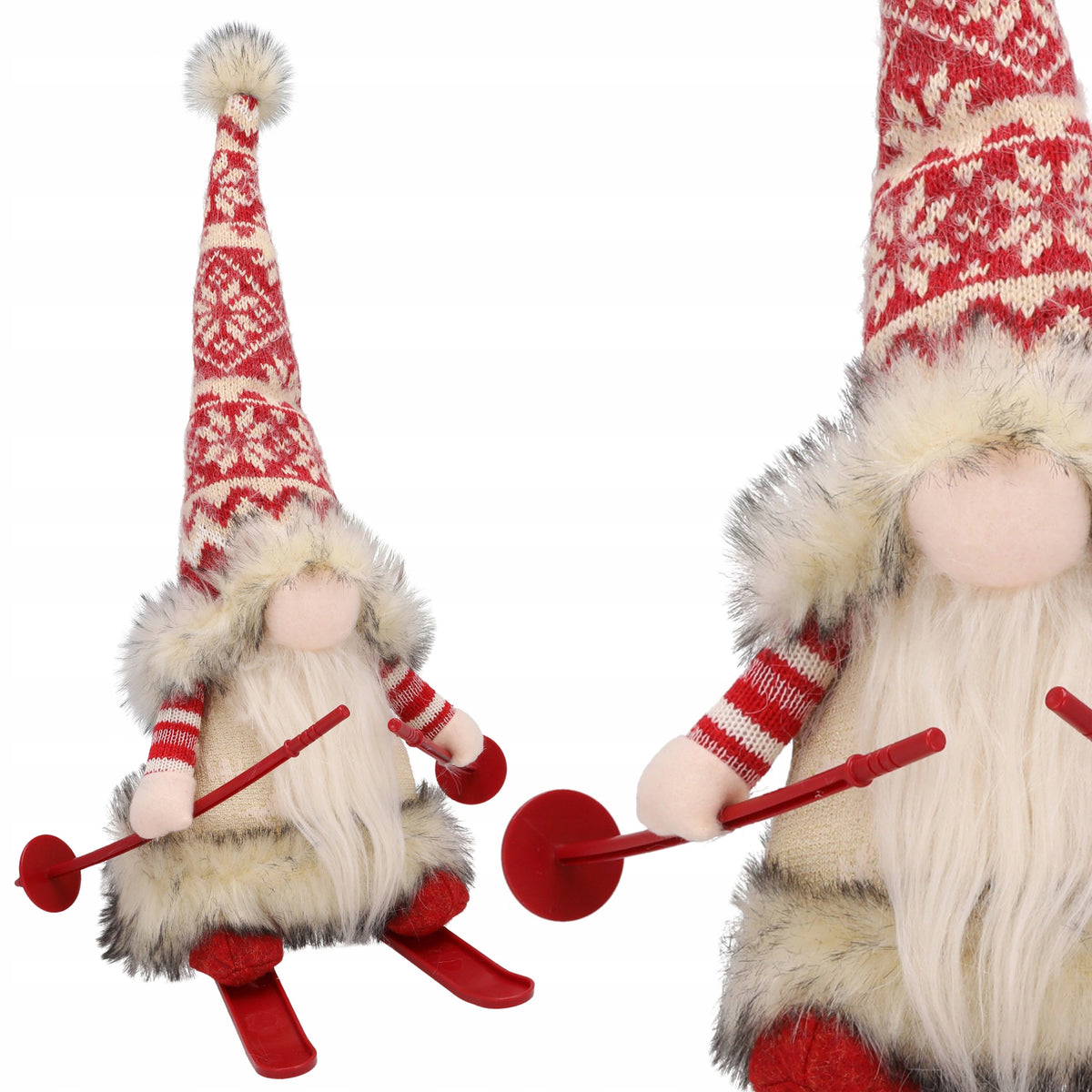 Gnome SANTA CLAUS on sled GLOWING Christmas 31 cm FOR CHRISTMAS gnome JUMI