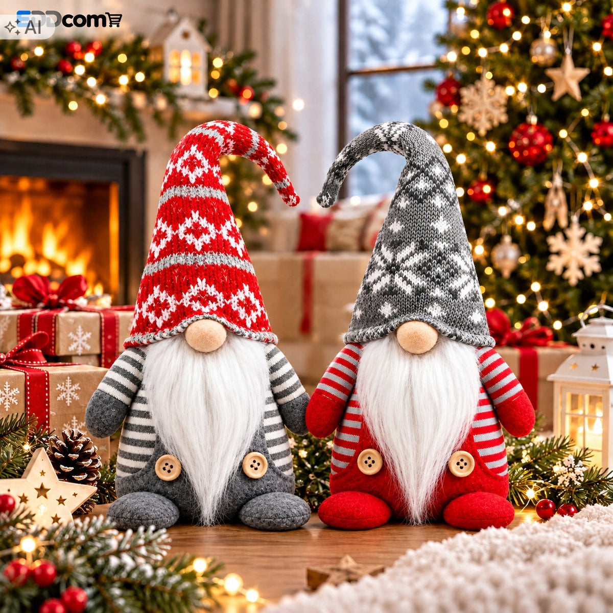 Gnomes Christmas Gnome GNOME Couple Gnome LARGE Christmas Ornament Gift Manufacturer code SKRZAT MIKOŁAJ KRASNAL ŚWIĄTECZNY STOJĄCY