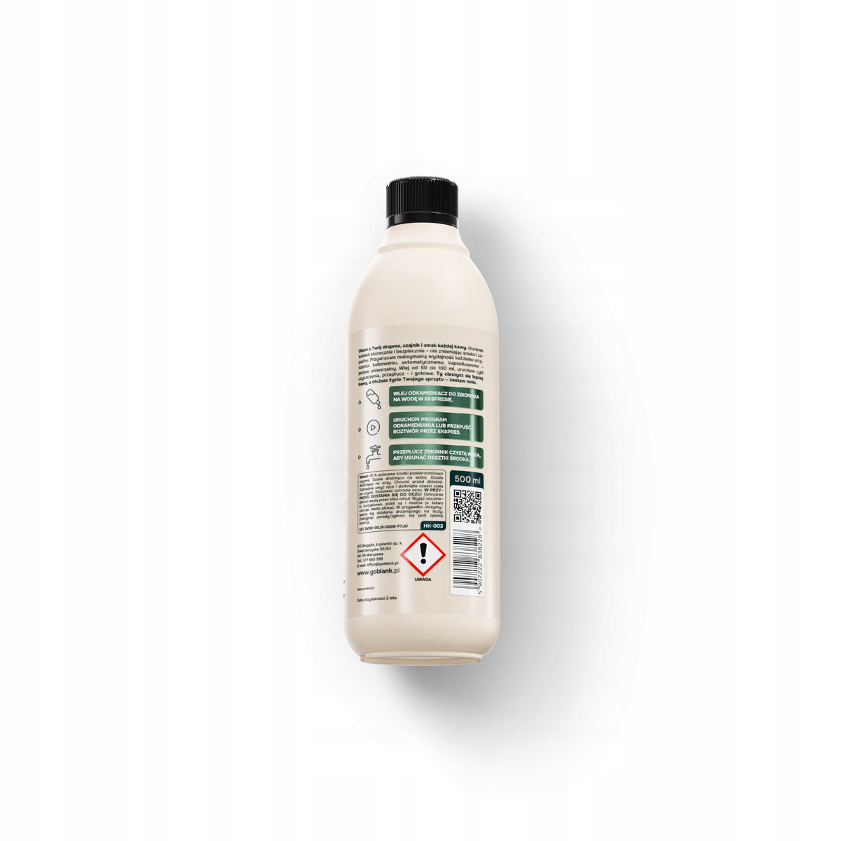 Goblank descaler for espresso machine and kettle 500 ml Packaging status original