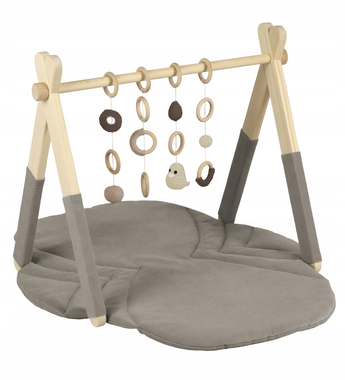 Godbless Grey Gymnastic Stand with Mat and Velvet Toys
