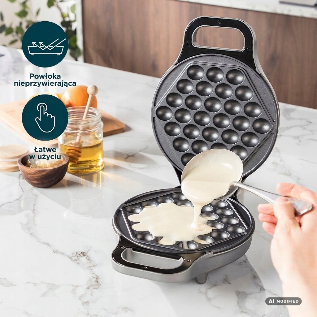 Gofrownica Bąbelkowa Princess Bubble Waffle 700 W Srebrna Manufacturer code 01.132465.01.001