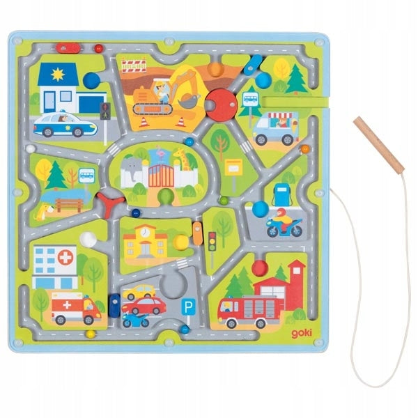 Goki Magnetic maze for children 3 years Logical City Montessori