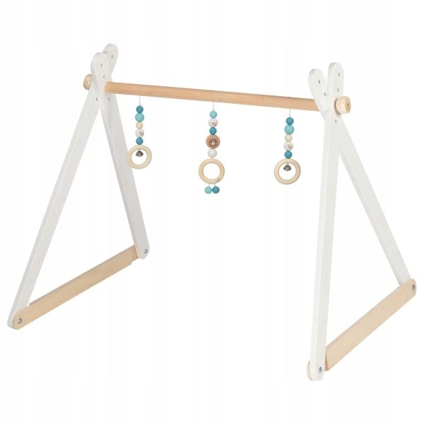 Goki Wooden Educational Stand Baby Gym Bear Adjustable for Babies Packaging status original