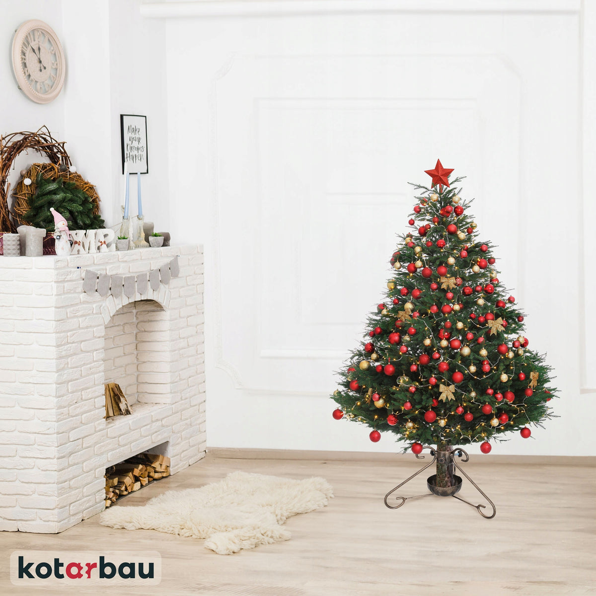 Gold CHRISTMAS TREE Stand WITH WATER STAND for LIVE CHRISTMAS TREE 150 cm METAL Manufacturer code P571
