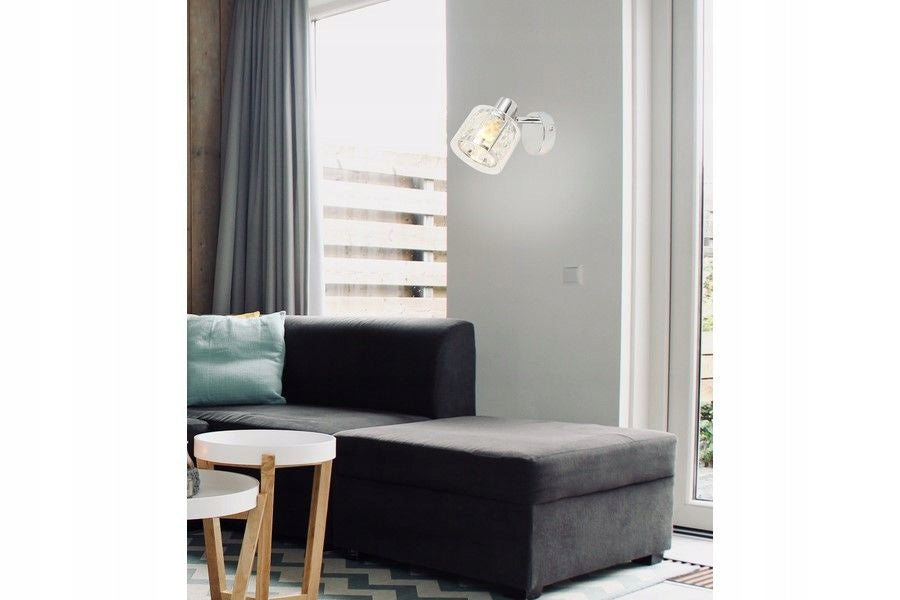 Gold wall lamp with crystals, double shade Elmo, glamorous lighting EAN (GTIN) 5903205003041